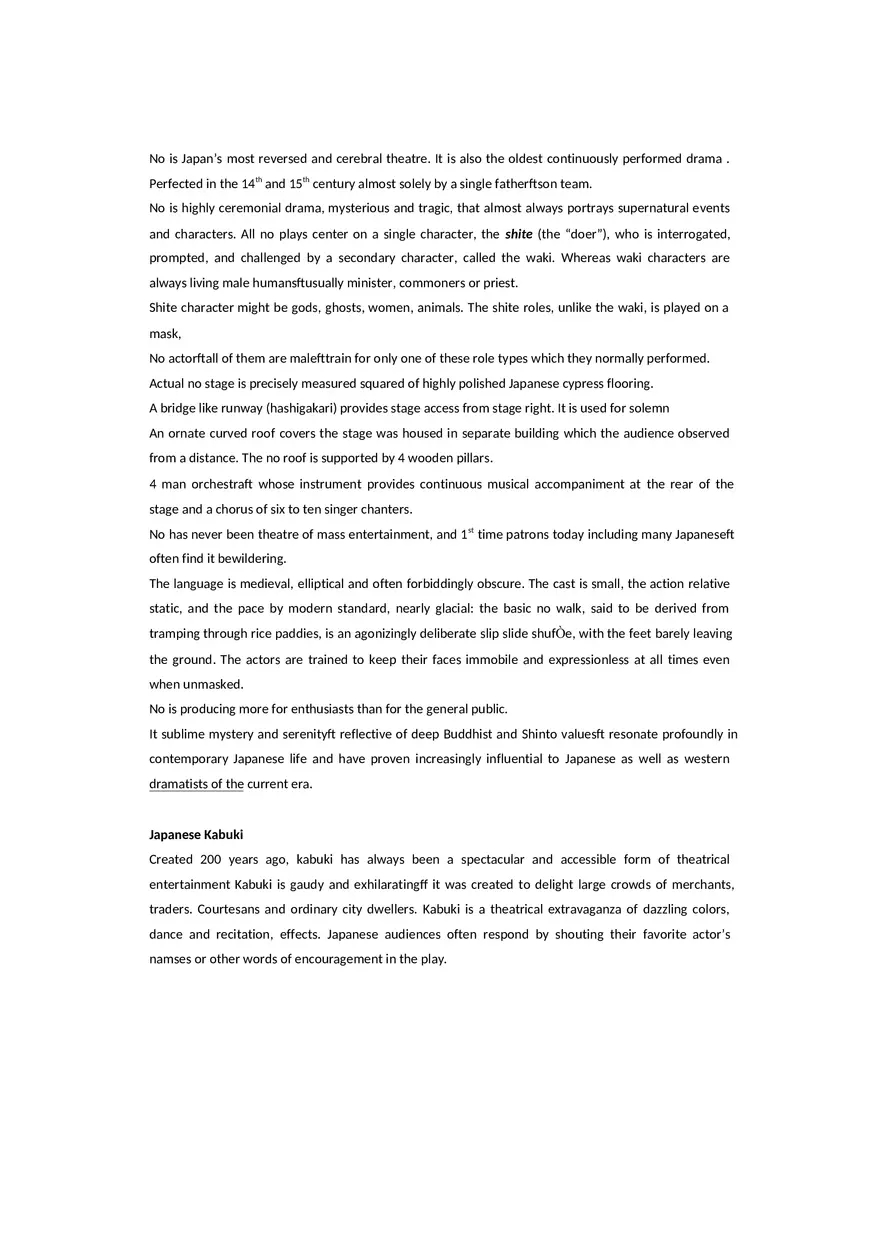 Theatre Traditions East and West - Lecture Notes - Page 8