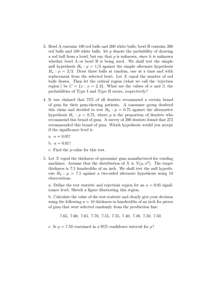 Problems Not to Be Turned In, But Worked On Your Own - Page 2