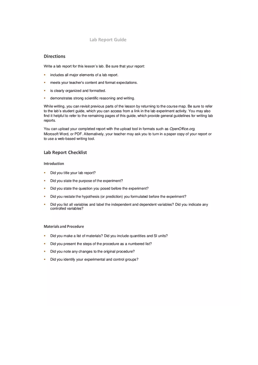 Title Your Lab Report Guide - Page 1