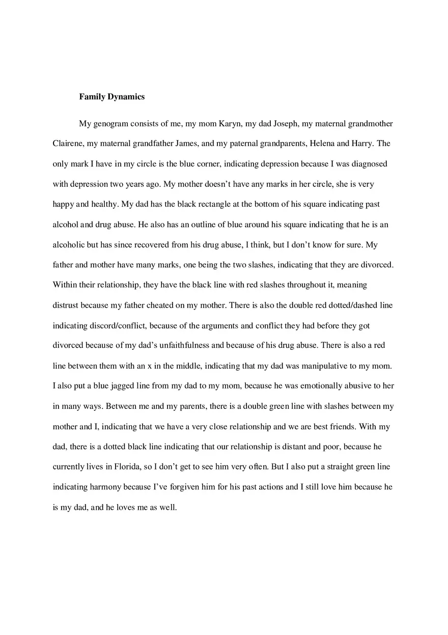 Genogram Paper - Page 1