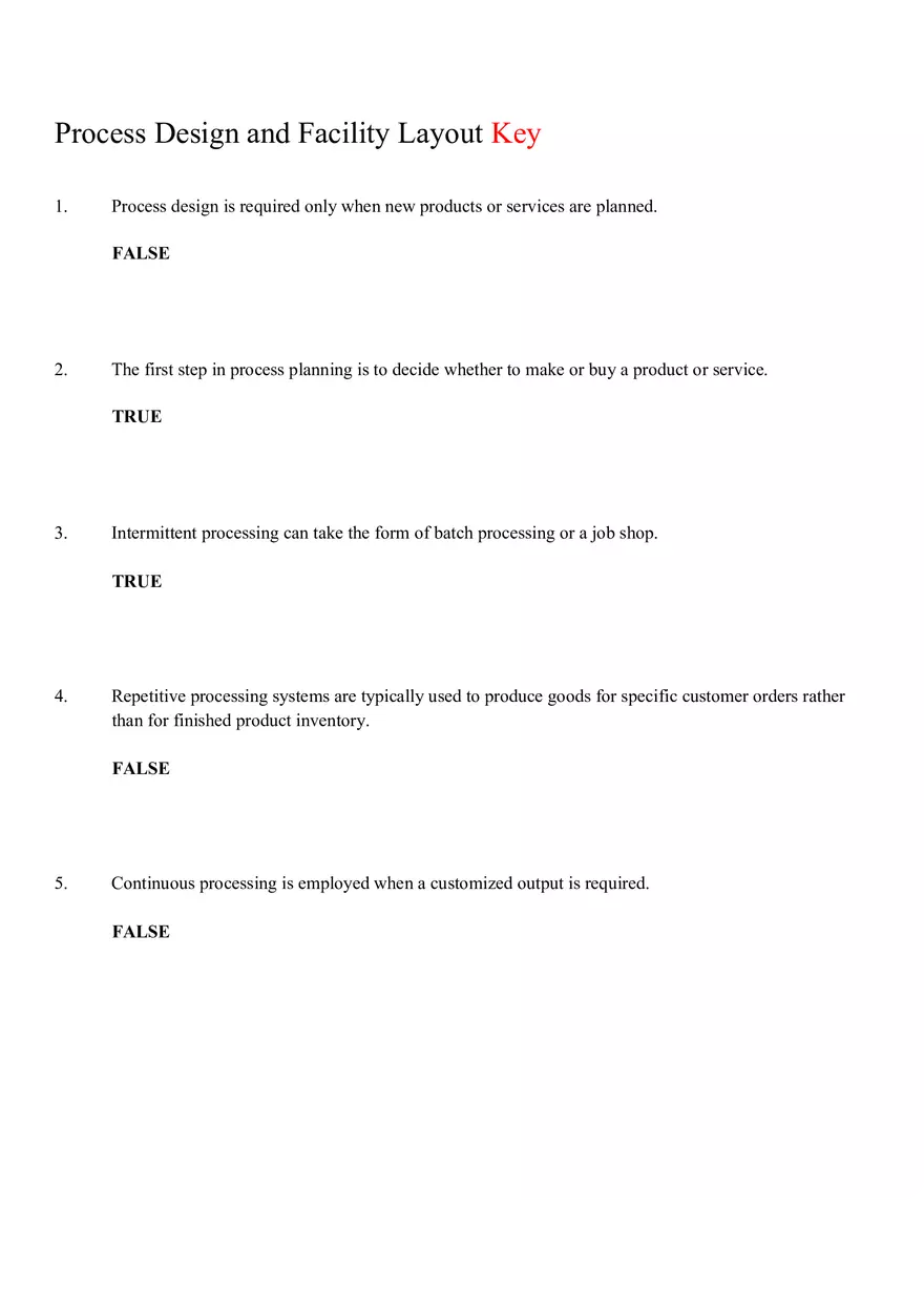 Process Design and Facility Layout Part 1 - Page 1