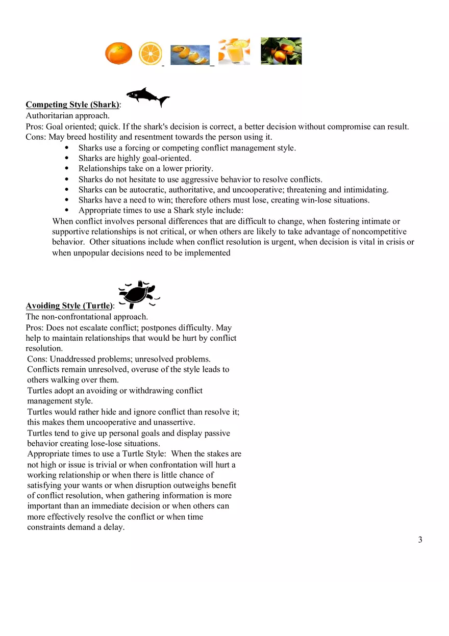 Conflict Management Styles Quiz - Page 3