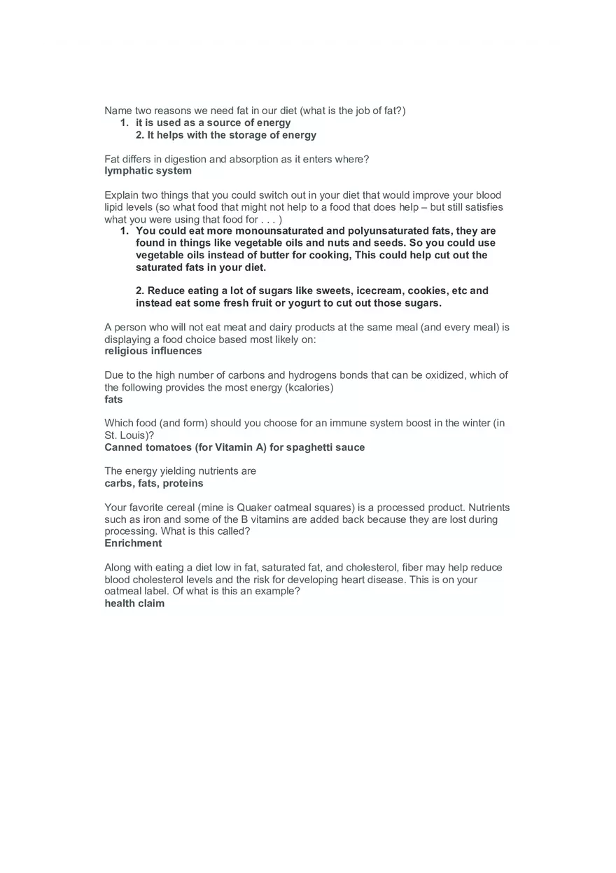 Food Choices, Nutrients, and Labeling - Page 14
