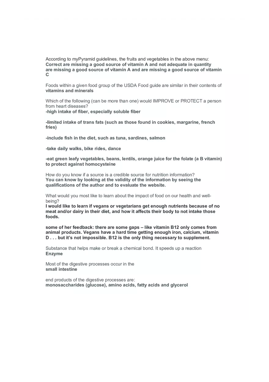 Food Choices, Nutrients, and Labeling - Page 2