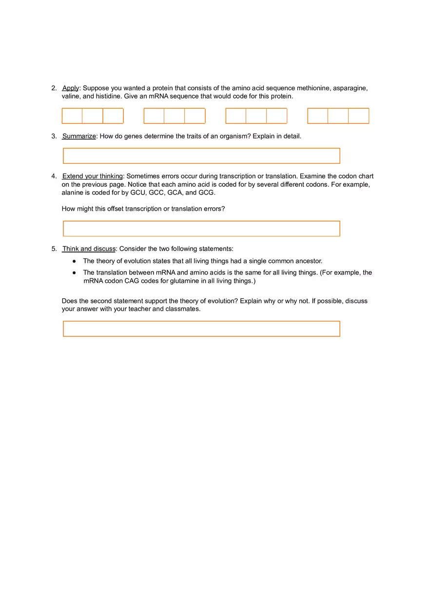 RNA and Protein Synthesis - Page 6