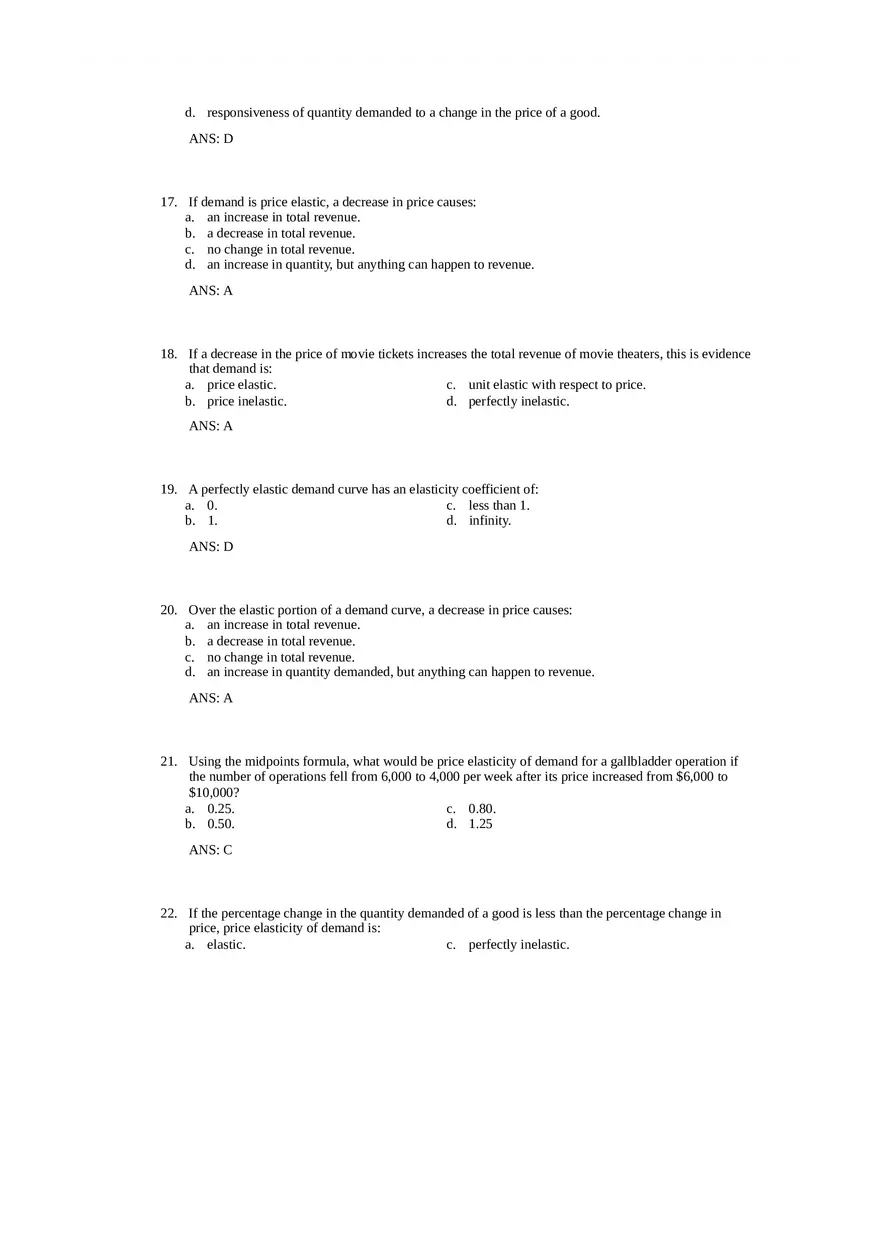 Price Elasticity of Demand and Supply Answer Key Part 1 - Page 4