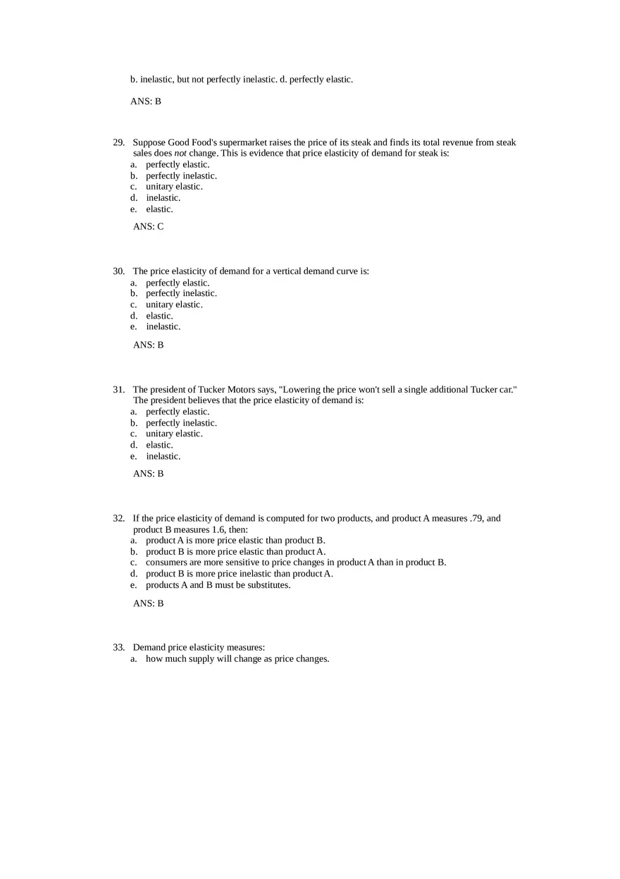 Price Elasticity of Demand and Supply Answer Key Part 1 - Page 6