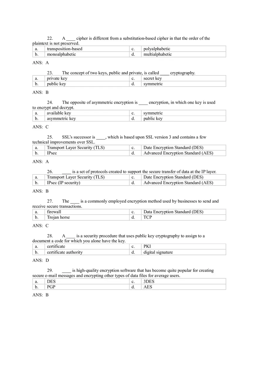 Introduction to Computer Networks Answer Key Part 6 - Page 7