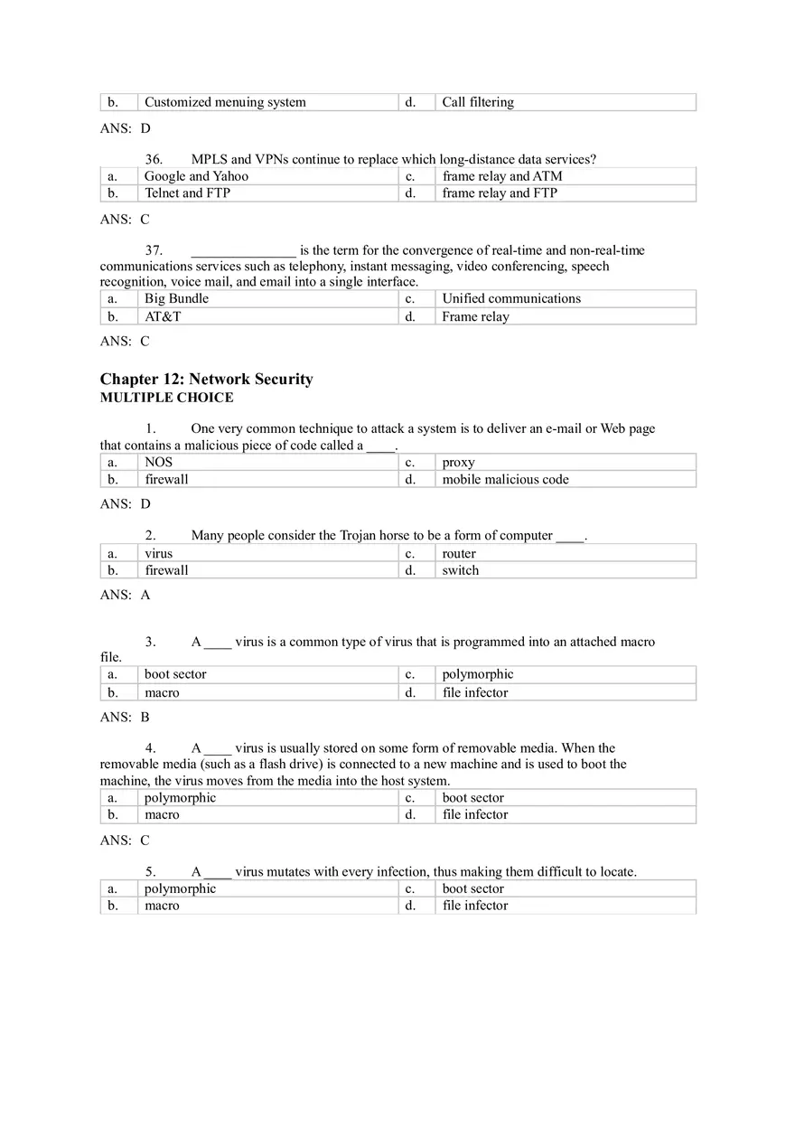 Introduction to Computer Networks Answer Key Part 6 - Page 2