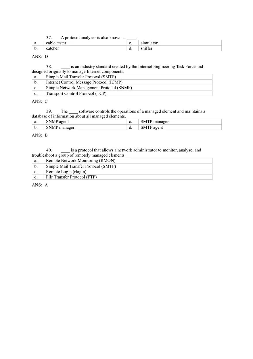 Introduction to Computer Networks Answer Key Part 6 - Page 4