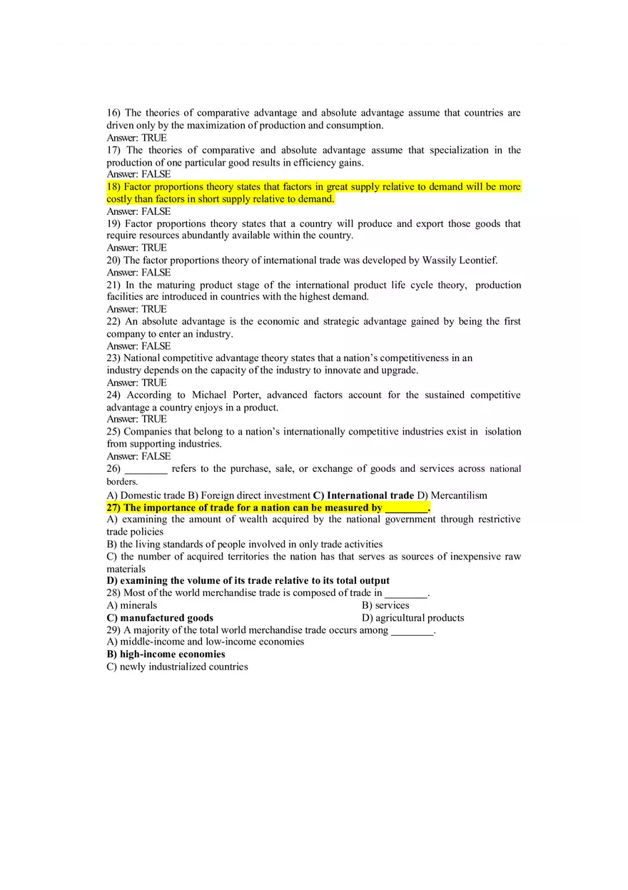 Chapter 5 and 12 International Trade - Page 2