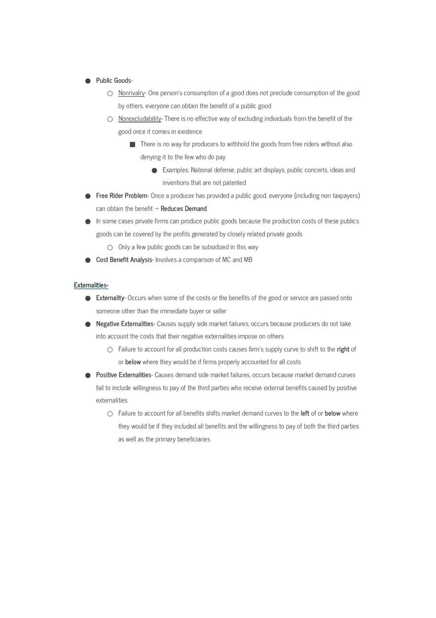 Microeconomics Final Exam Review Sheet Part 3 - Page 9