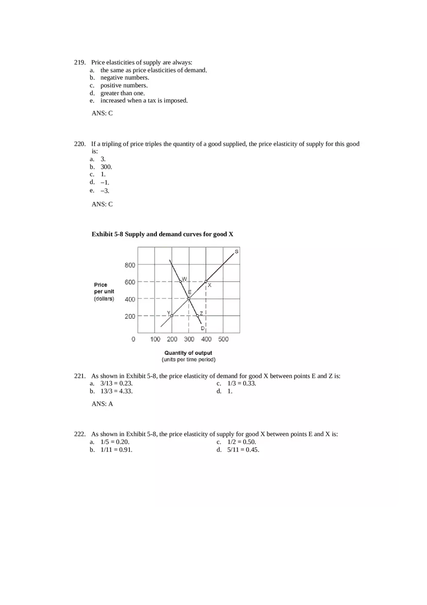 Price Elasticity of Demand and Supply Answer Key Part 5 - Page 10