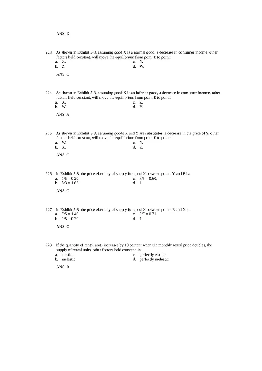 Price Elasticity of Demand and Supply Answer Key Part 5 - Page 11