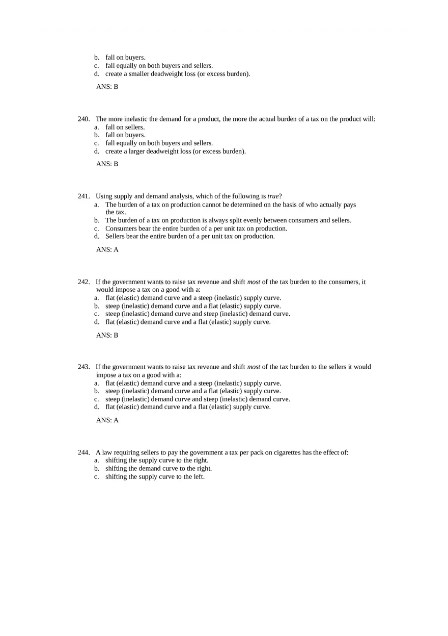 Price Elasticity of Demand and Supply Answer Key Part 5 - Page 3