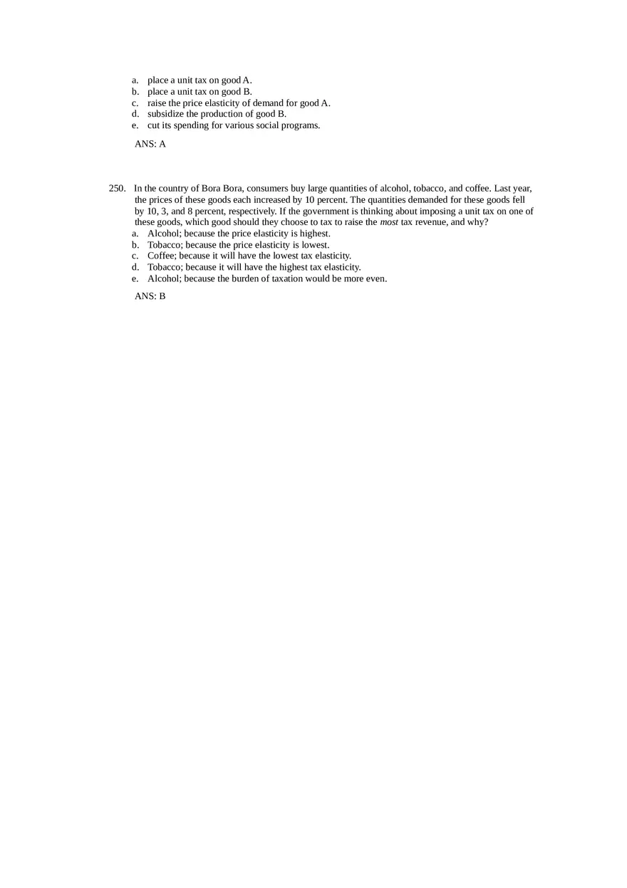 Price Elasticity of Demand and Supply Answer Key Part 5 - Page 5