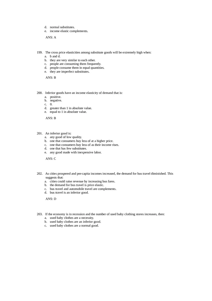 Price Elasticity of Demand and Supply Answer Key Part 5 - Page 6