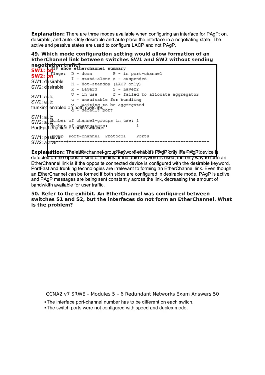 Redundant Networks Exam Answers - Page 8