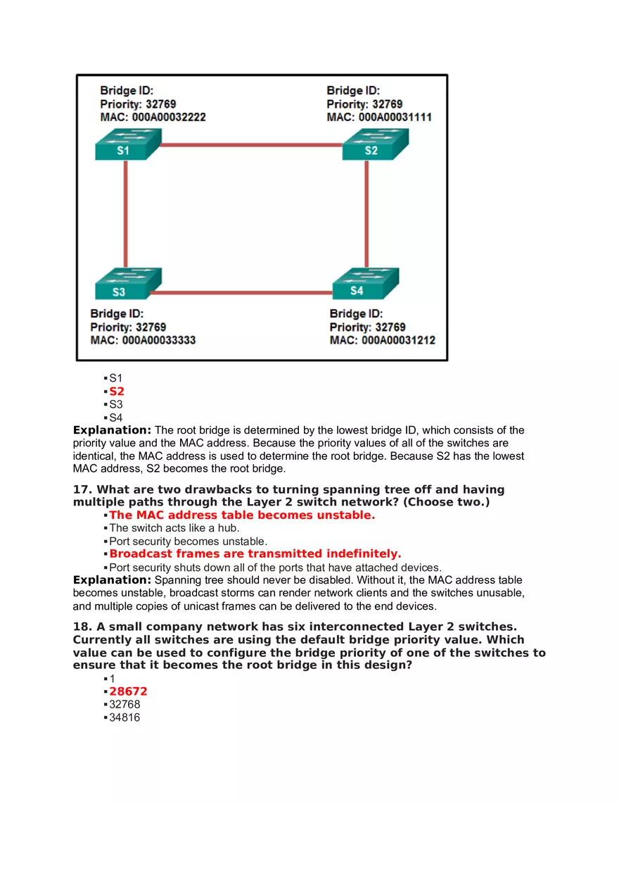 Redundant Networks Exam Answers - Page 13