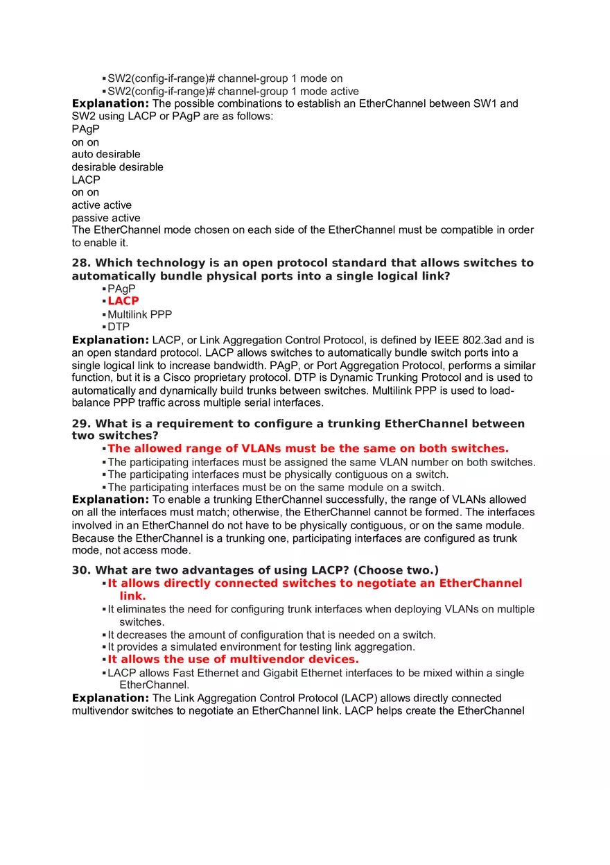 Redundant Networks Exam Answers - Page 18