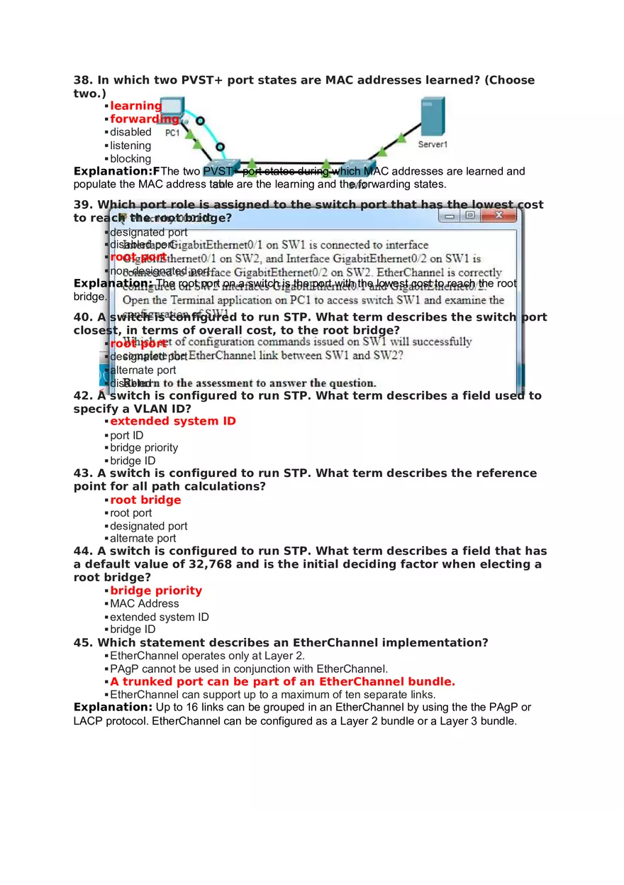 Redundant Networks Exam Answers - Page 6