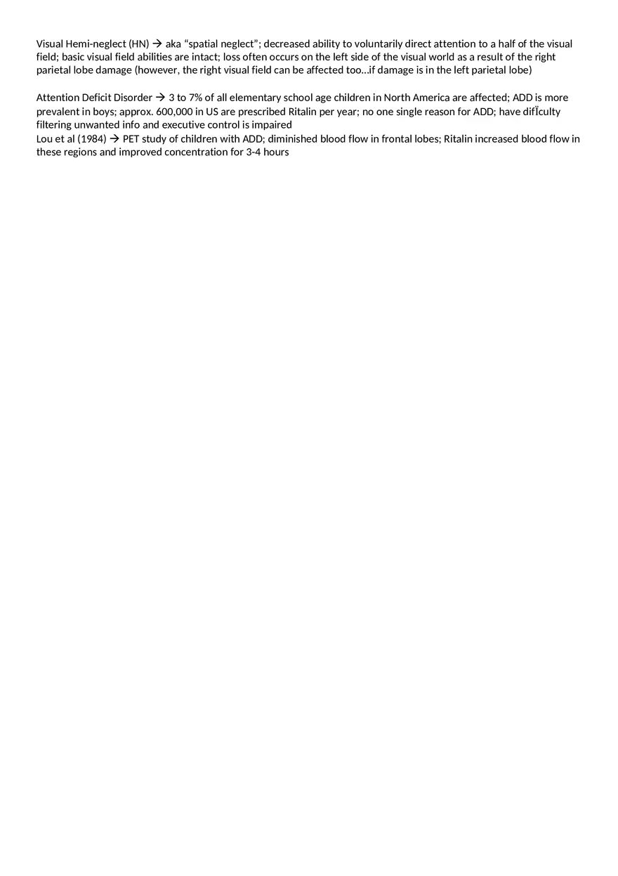 Cognitive Psychology Exam 1 Study Guide - Page 6