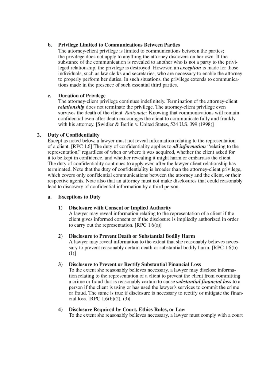 Professional Responsibility Guide Part 4 - Page 6
