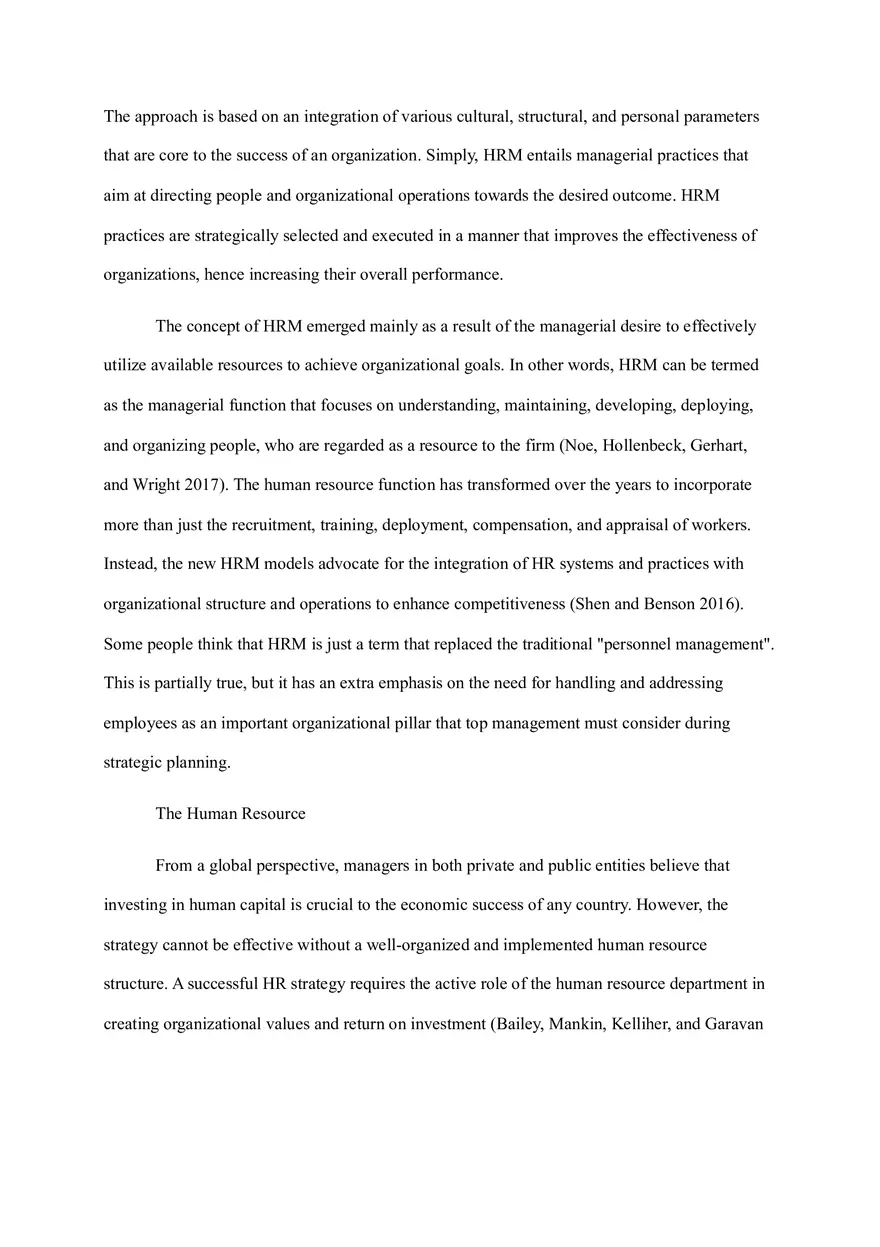 The Implications of Human Resource Management On Organizational Strategy - Page 2
