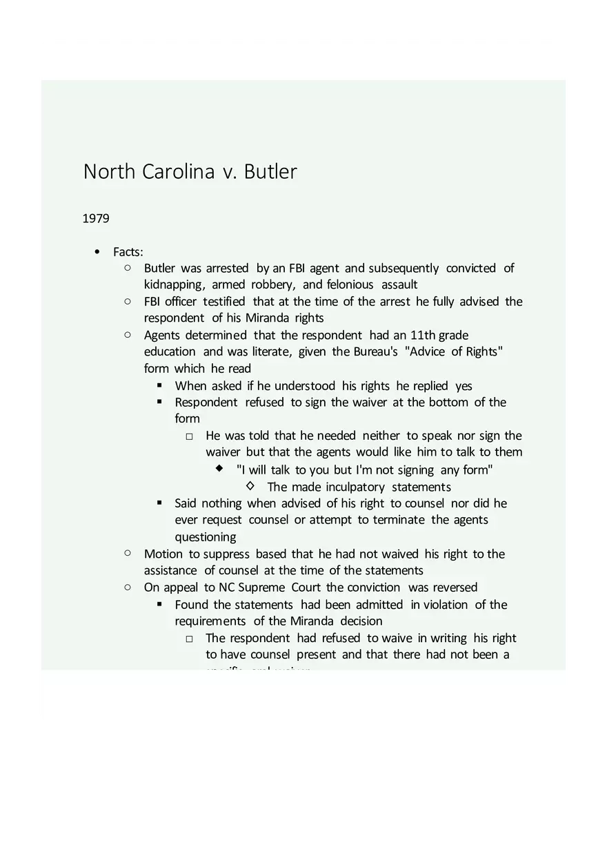 North Carolina v. Butler - Page 1