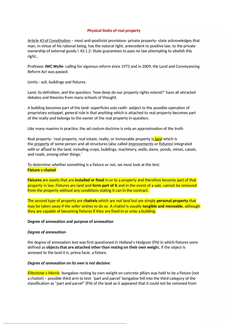 Physical Limits of Real Property - Page 1
