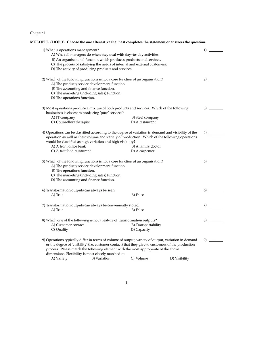 Ch 1 - Operations Management Answers - Page 3