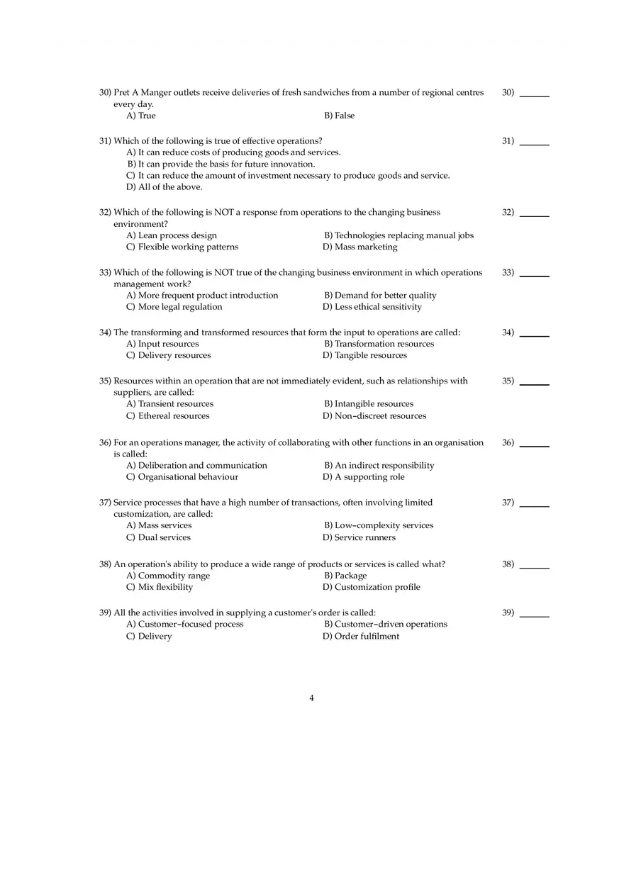 Ch 1 - Operations Management Answers - Page 6
