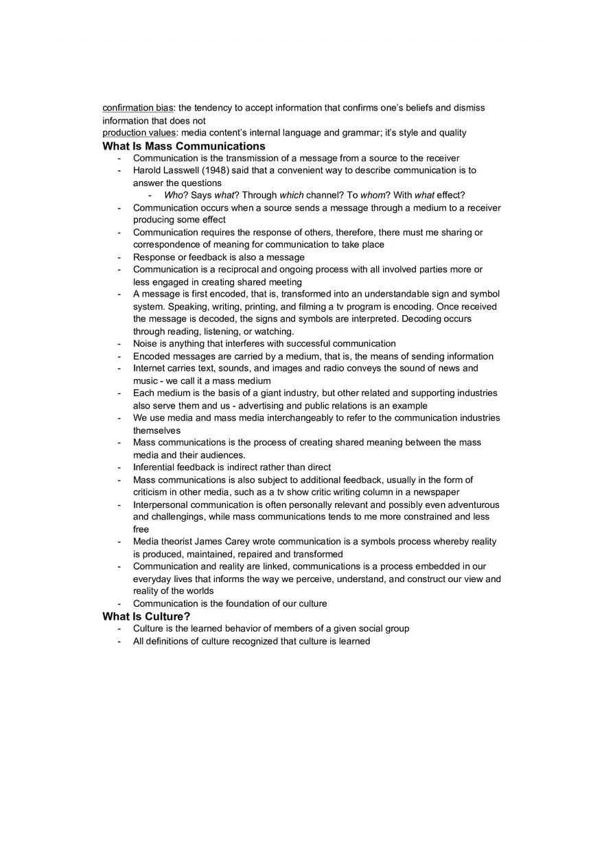 Mass Communication, Culture and Media Literacy Guide - Page 2