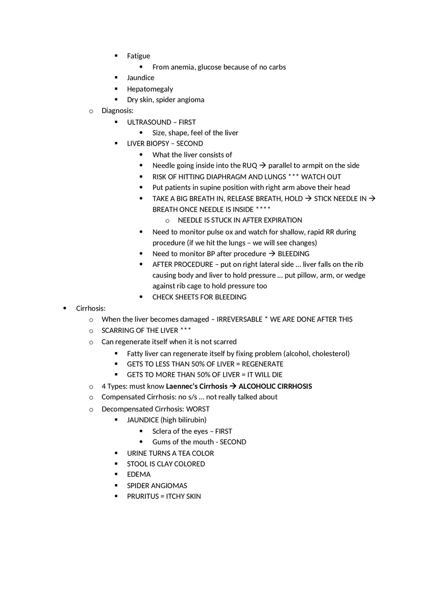 Adult Health HESI Study Guide Part 6 - Page 2