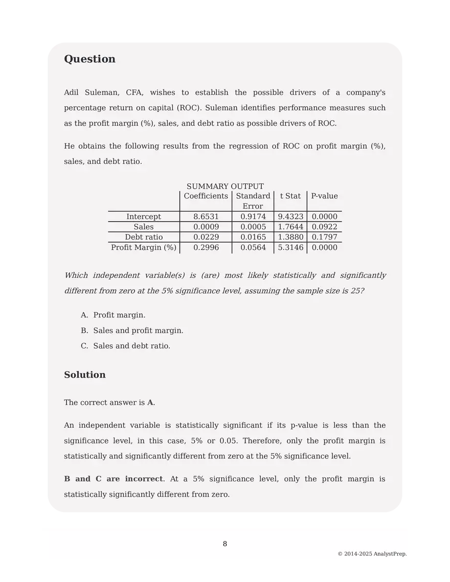 Study Notes - Quantitative Methods - Page 149