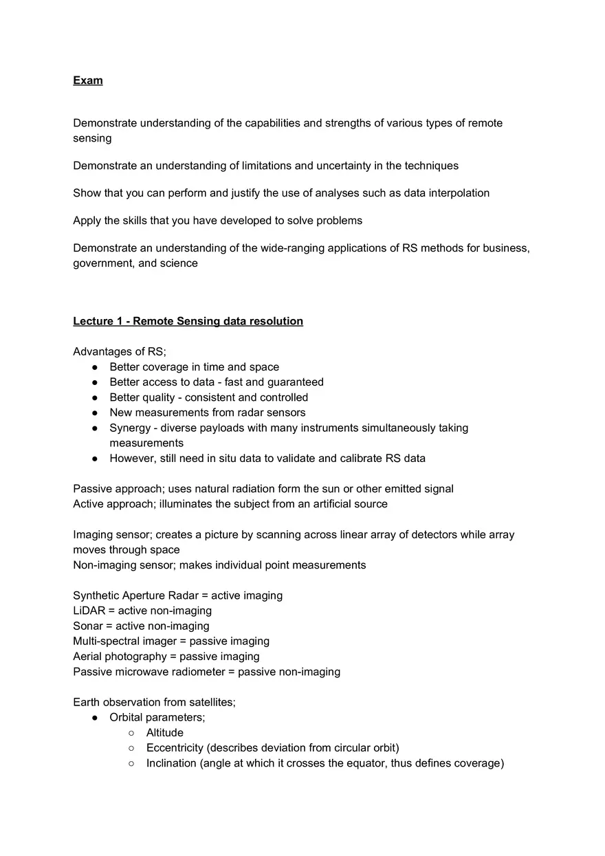 Remote Sensing Data Resolution - Page 1