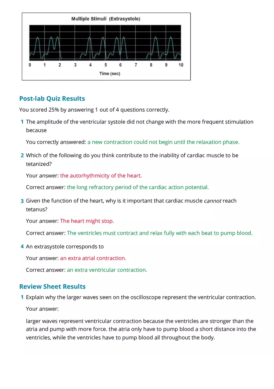Lab Exercise 6 Activity 1 Cardiovascular Physiology - Page 3