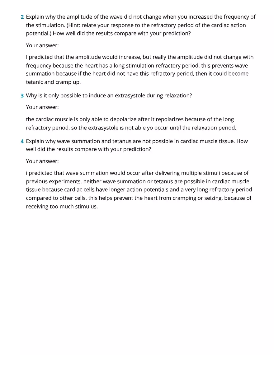 Lab Exercise 6 Activity 1 Cardiovascular Physiology - Page 4