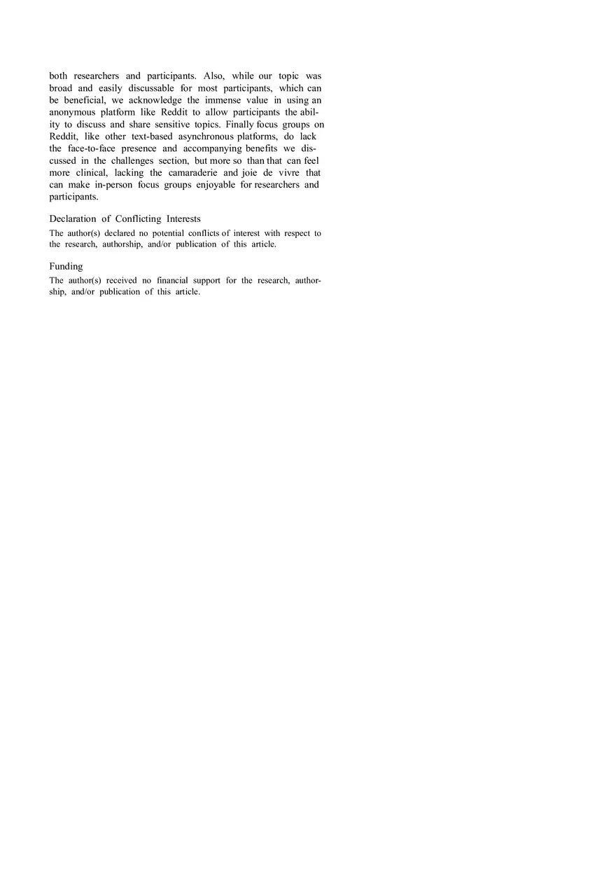 A Guide to Conducting Online Focus Groups Via Reddit - Page 8