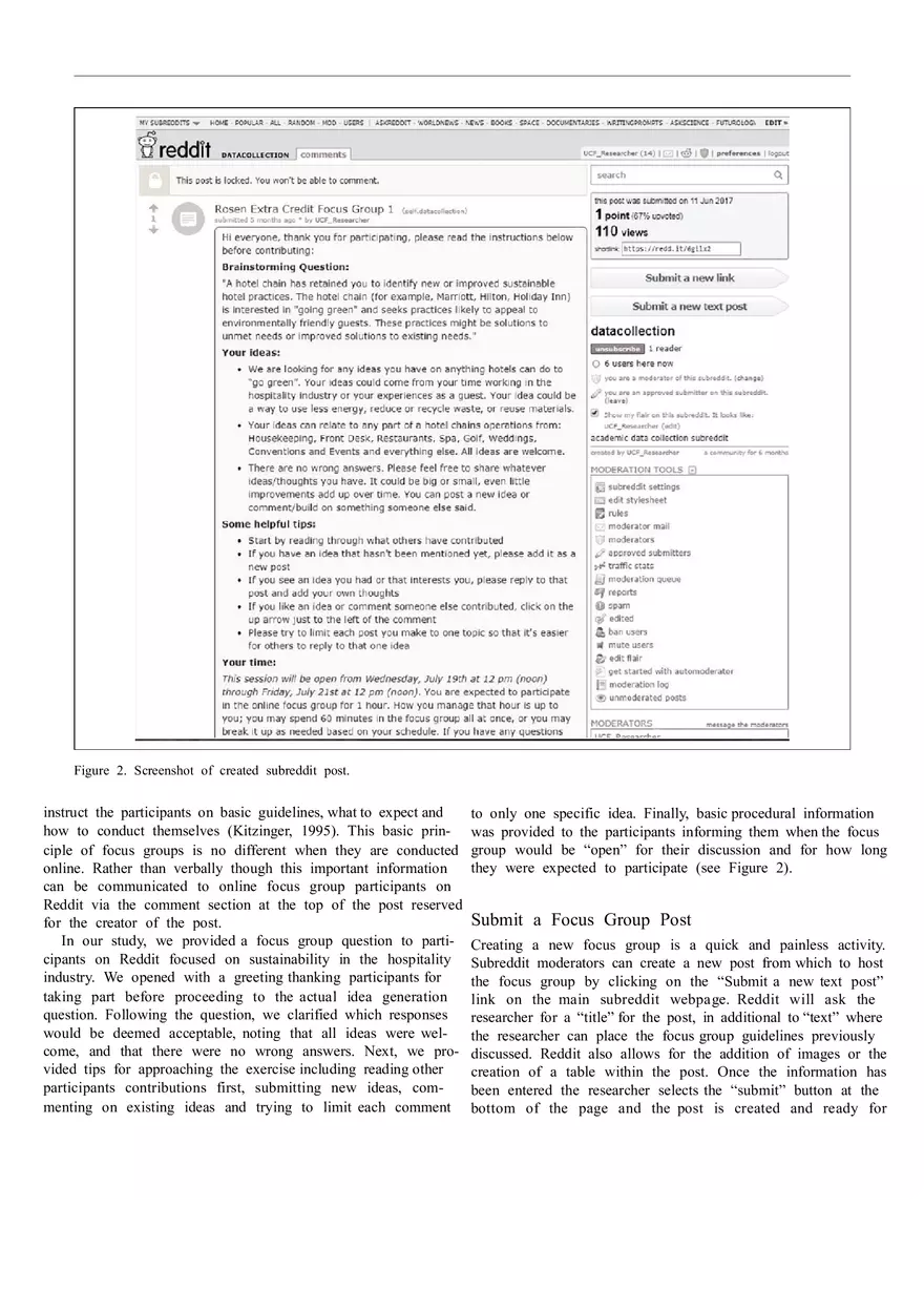 A Guide to Conducting Online Focus Groups Via Reddit - Page 5