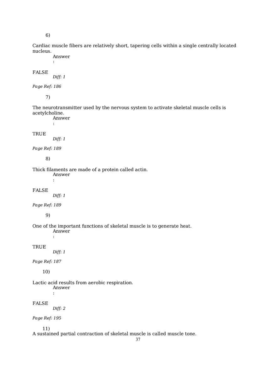 The Muscular System Questions and Answers (36-56) - Page 8