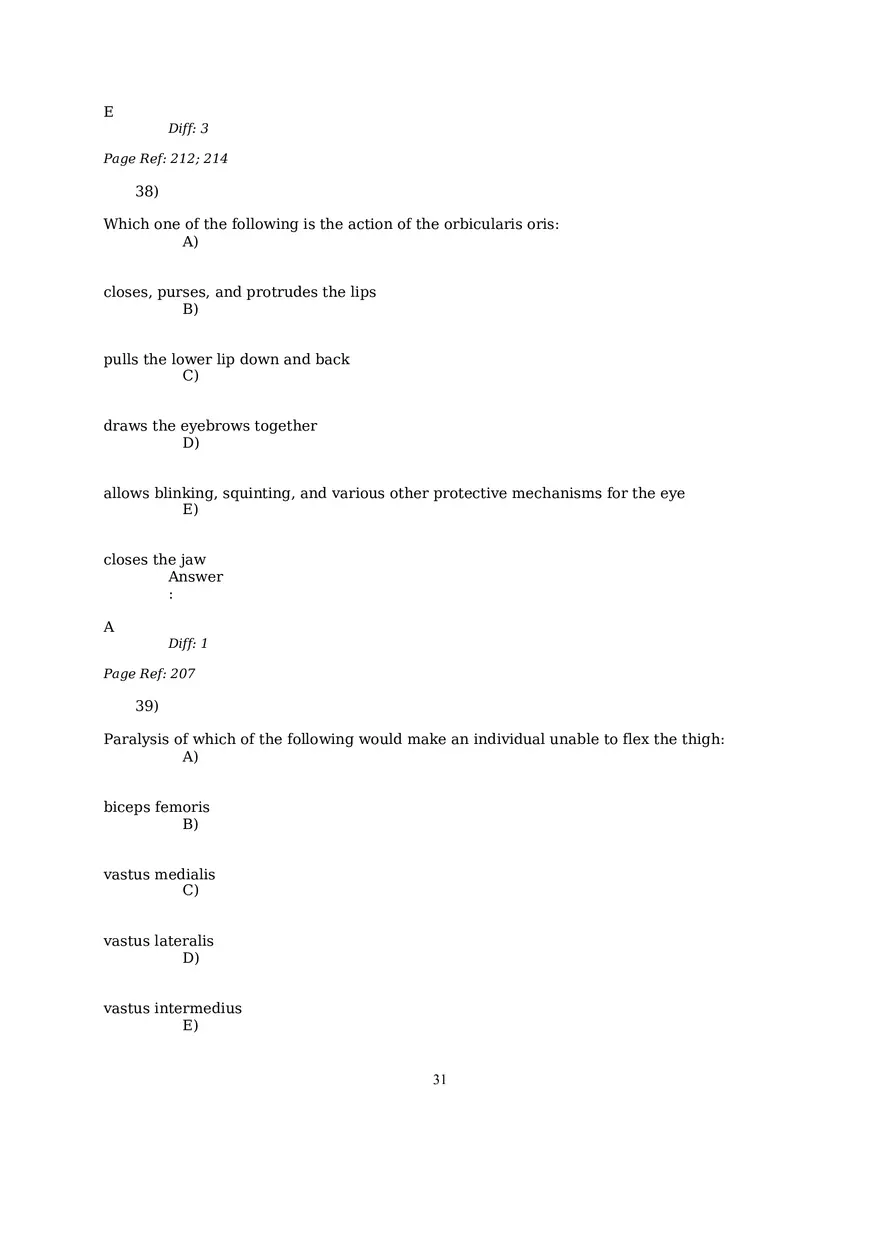 The Muscular System Questions and Answers (36-56) - Page 2