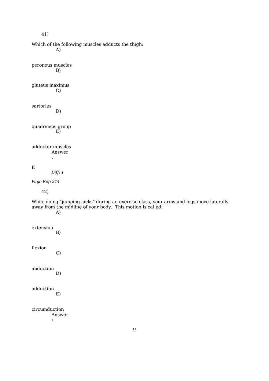 The Muscular System Questions and Answers (36-56) - Page 4