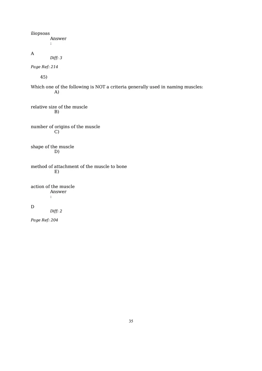 The Muscular System Questions and Answers (36-56) - Page 6