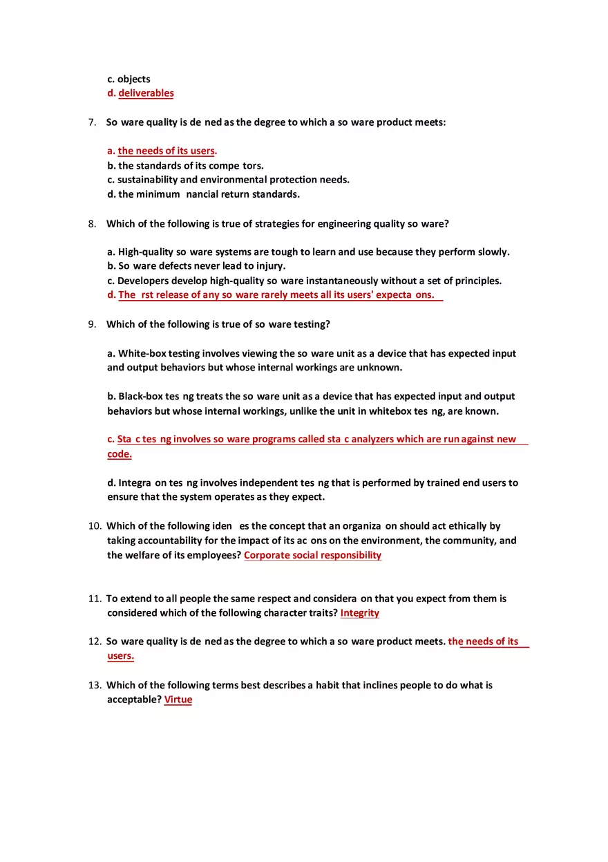 Computing Ethics and Society Answer Key 2 - Page 13