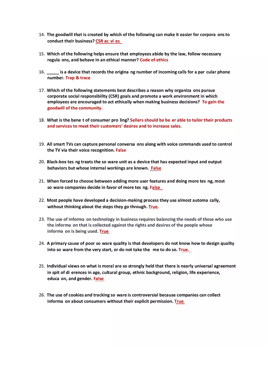 Computing Ethics and Society Answer Key 2 - Page 3