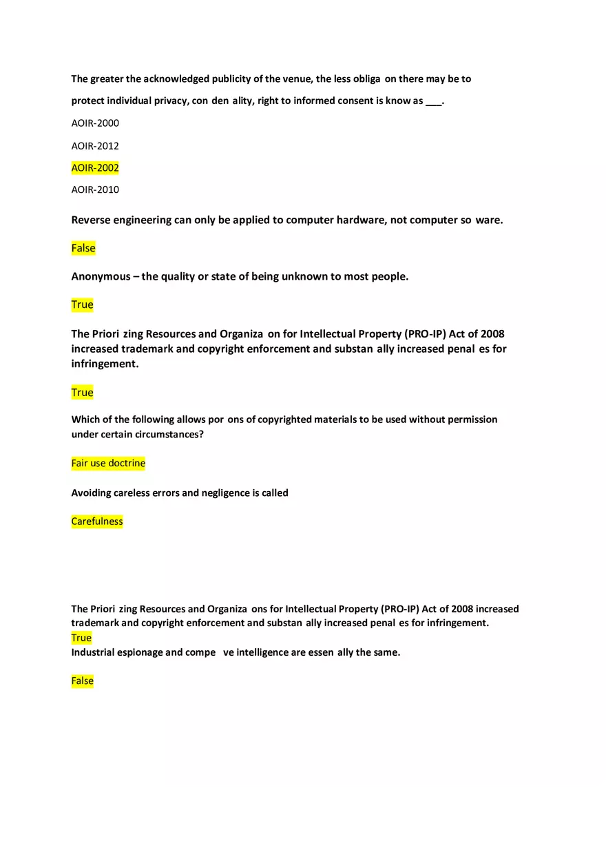 Computing Ethics and Society Answer Key 2 - Page 6