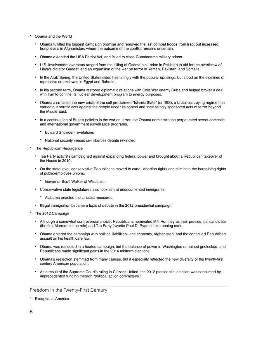 The War on Terrorism Chapter 28 Outline - Page 8