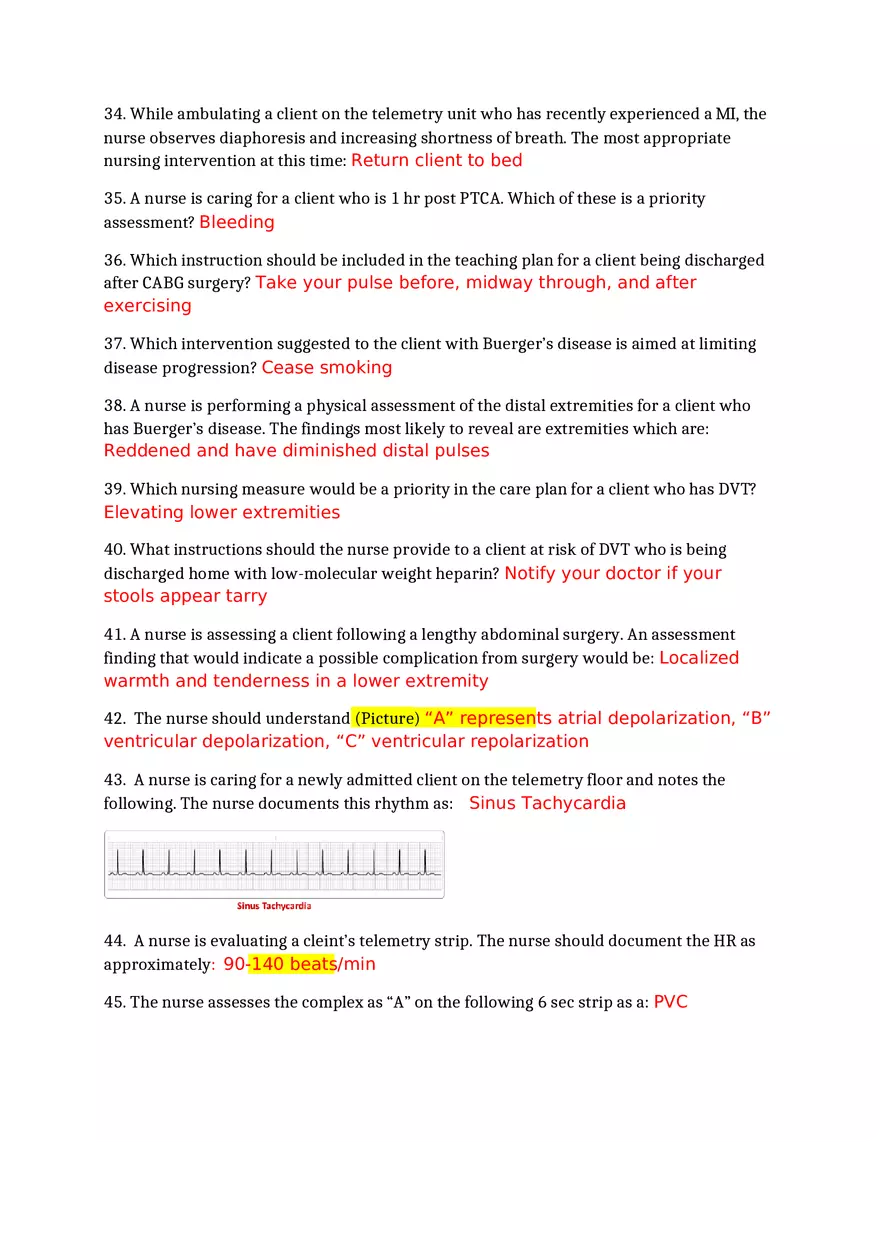 Med Surg 2 Exam Practice Questions - Page 7