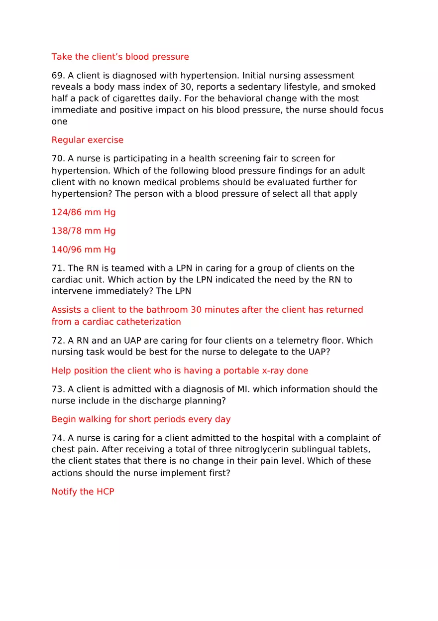 Med Surg 2 Exam Practice Questions - Page 11